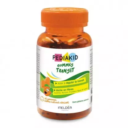 Gommes Transit goût abricot Pediakid - Transit intestinal - 60 gommes