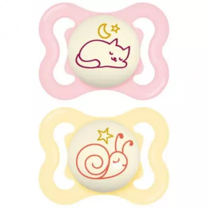 Mam Sucettes Supreme Nuit 2-6 mois x2