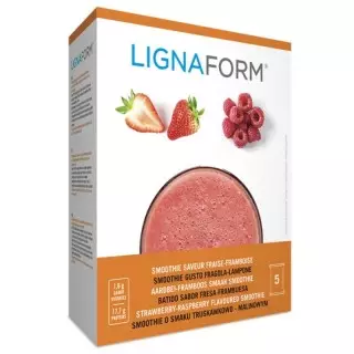 Smoothie fraise-framboise Lignaform Therascience - Perte de poids - 5 sachets