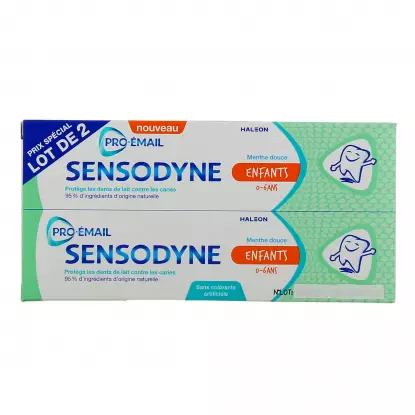 Sensodyne Pro-Email Dentifrice Enfants 0-6 ans 2x50ml