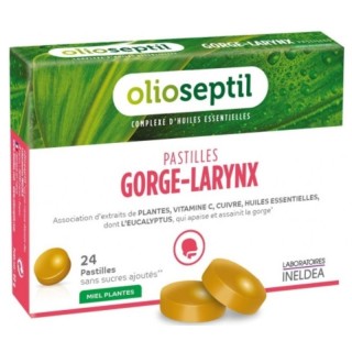 Olioseptil pastilles gorge larynx miel-eucalyptus Ineldea - 24 pastilles