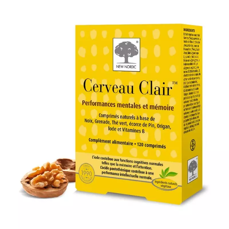 Cerveau Clair New Nordic - Performances mentales - 120 comprimés