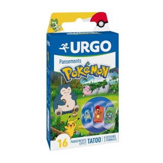 Pansements prédécoupés Pokémon effet Tatoo Urgo - 16 pansements