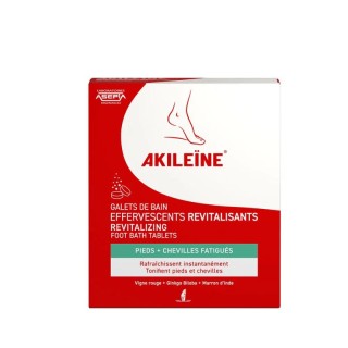 Galets de bain effervescents revitalisants Akileïne - 6 galets de 20 g