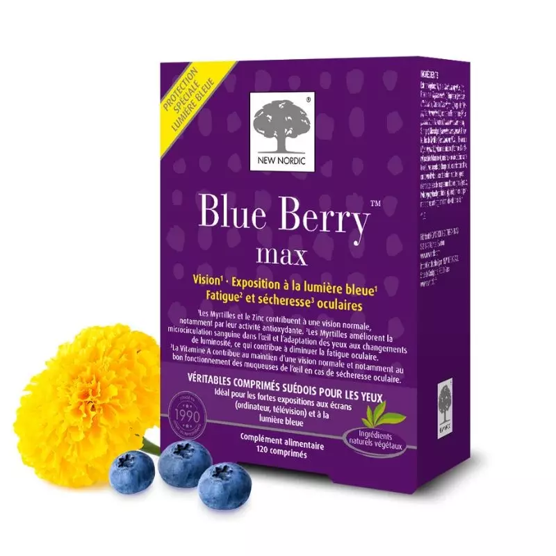 Blue Berry Max New Nordic - Fatigue visuelle - 120 comprimés