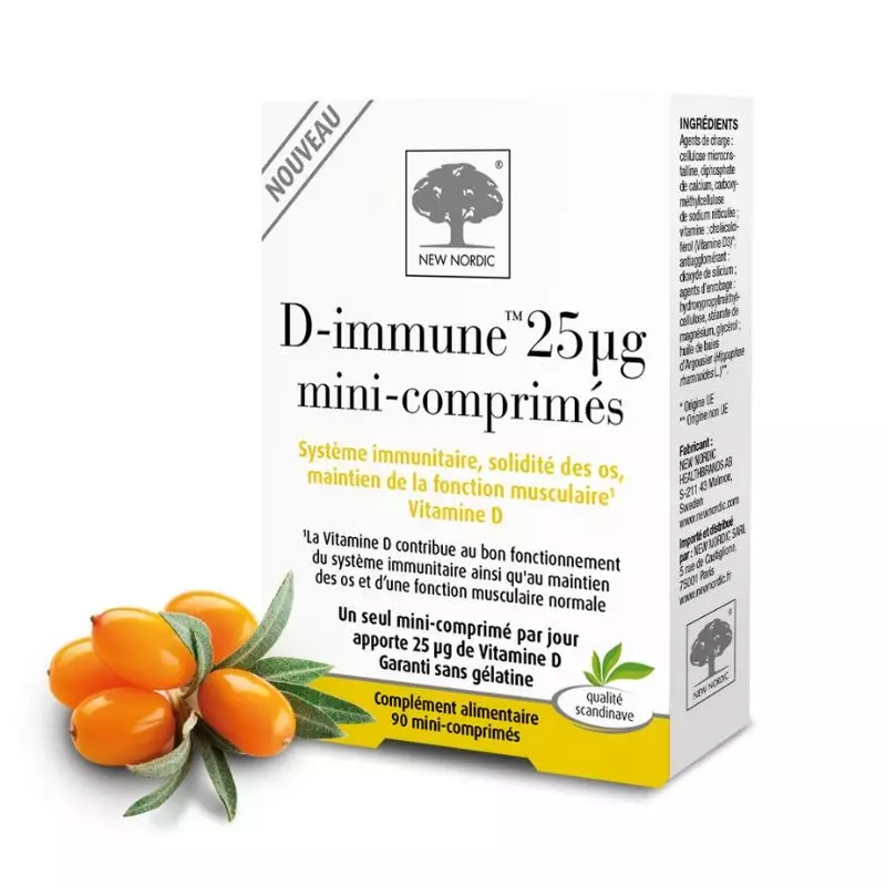 D-Immune 25µg New Nordic - Système immunitaire - 90 comprimés