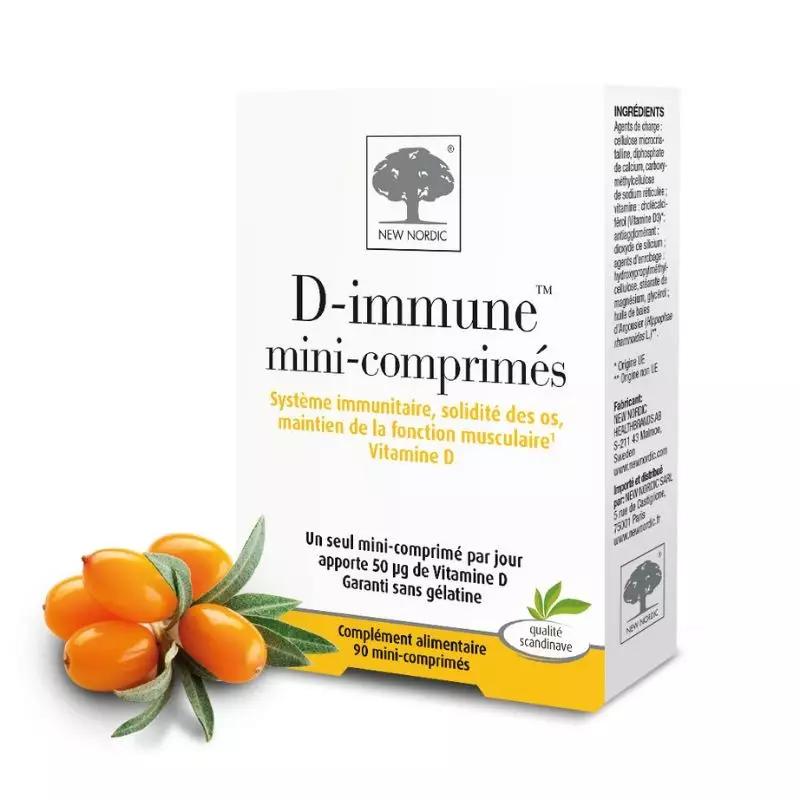 D-Immune 50µg New Nordic - Système immunitaire - 90 comprimés