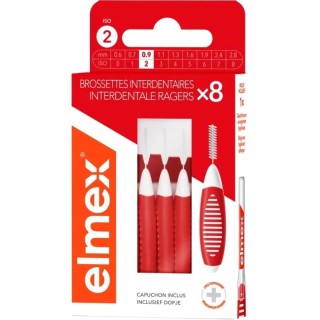 Brossettes interdentaires 0.9mm Elmex - Plaque dentaire - 8 unités