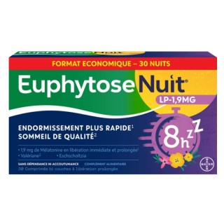 Euphytose Nuit Bayer - Sommeil réparateur - 30 comprimés