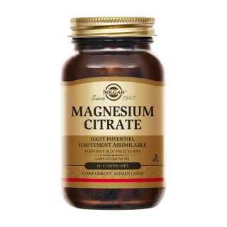 Magnésium citrate Solgar - Système immunitaire - 60 comprimés