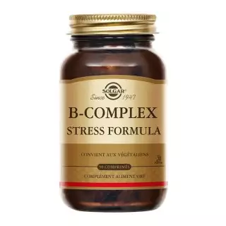 B-Complex Stress Formula Solgar - Fatigue nerveuse & physique - 90 comprimés