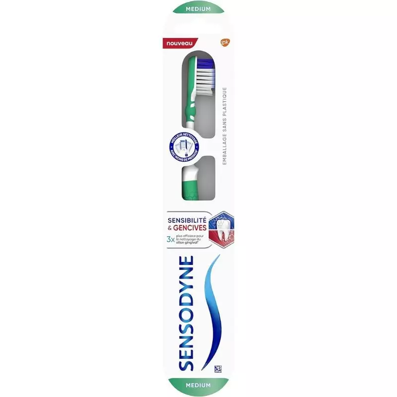 Brosse à dents sensibilité et gencives Médium Sensodyne