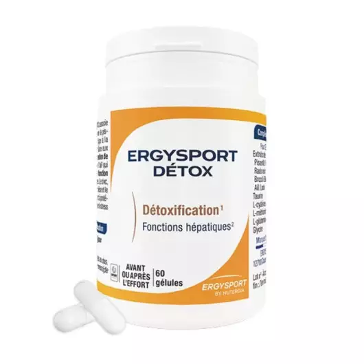 Ergysport Détox Nutergia - Élimination hépatique, biliaire et rénale - 60 gélules