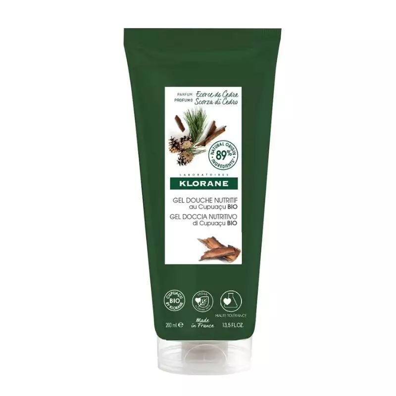 Gel douche nutritif au Cupuaçu Bio Écorce de cèdre Klorane - 200ml