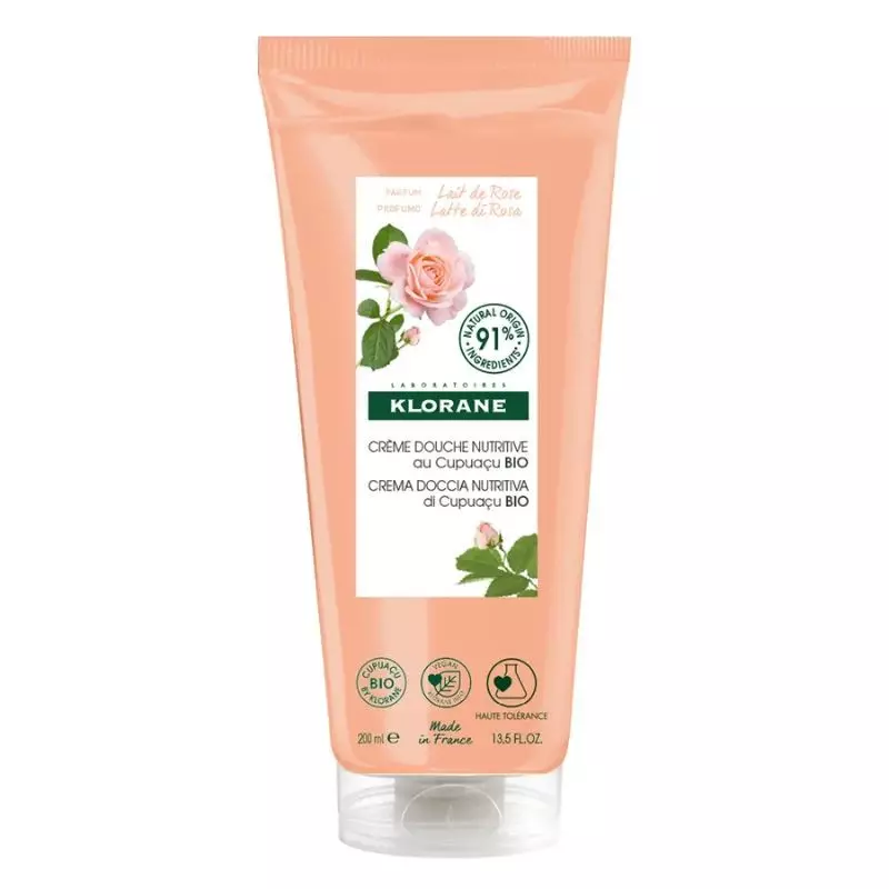 Crème de douche nutritive au Cupuaçu Bio Lait de Rose Klorane - 200ml