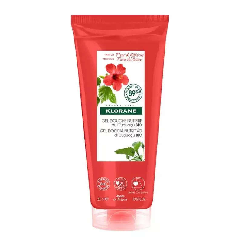 Gel douche nutritif au Cupuaçu Bio Fleur d'hibiscus Klorane - 200ml