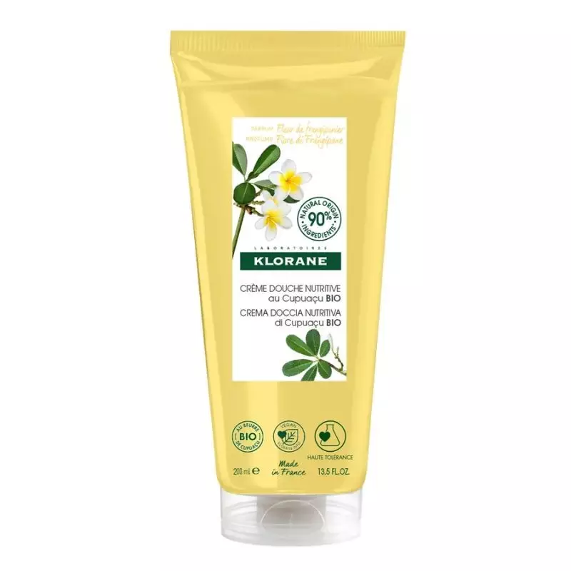 Crème de douche nutritive au Cupuaçu Bio Fleur de frangipanier Klorane - 200ml
