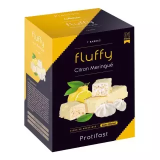 Barres citron meringué Fluffy Protifast - 7 barres