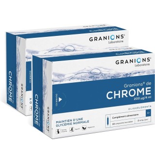 Chrome 200 µg de Granions - Régulation du métabolisme - 2 × 30 ampoules