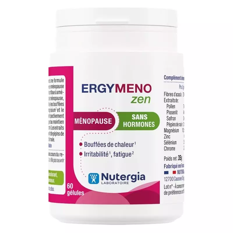 Ergymeno Zen Nutergia - Désagréments de la ménopause - 60 gélules