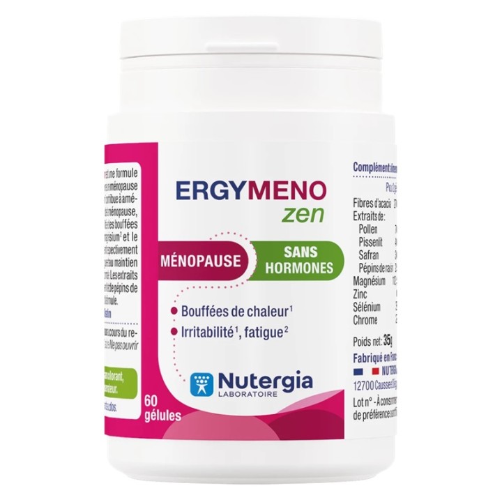 Ergymeno Zen Nutergia - Désagréments de la ménopause - 60 gélules