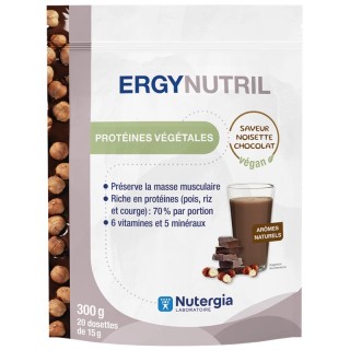 Protéines végétales noisette chocolat Ergynutril Nutergia - 300g
