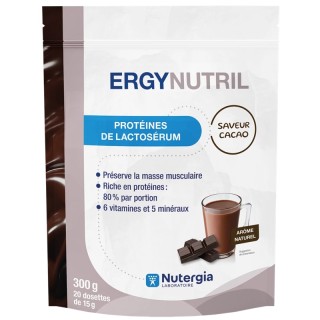Protéines de lactosérum cacao Ergynutril Nutergia - 300g