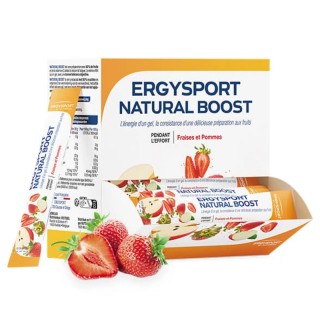 Ergysport Natural Boost Fraise Nutergia - Gel de fruits vitaminé - 30 sticks