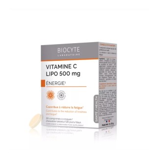Vitamine C Lipo 500 mg Biocyte - Réduire la fatigue - 28 comprimés à croquer