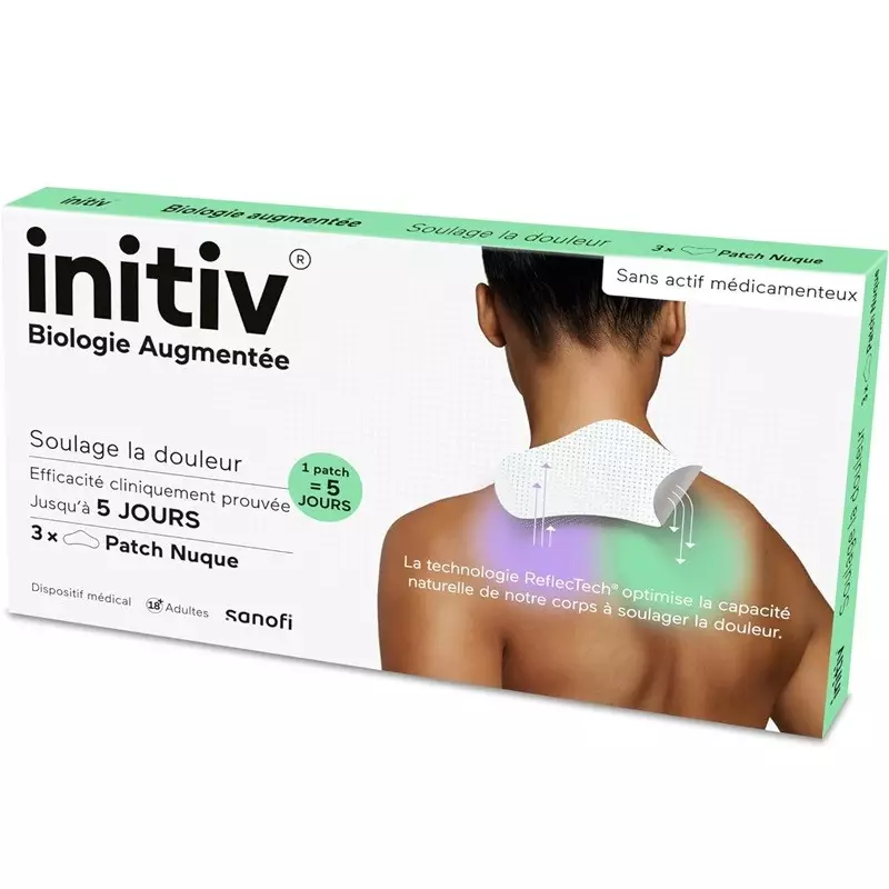 Patch nuque Initiv Sanofi - Soulage la douleur - 3 patchs