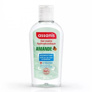 Gel hydroalcoolique mains sans rinçage Amande Assanis - 80ml