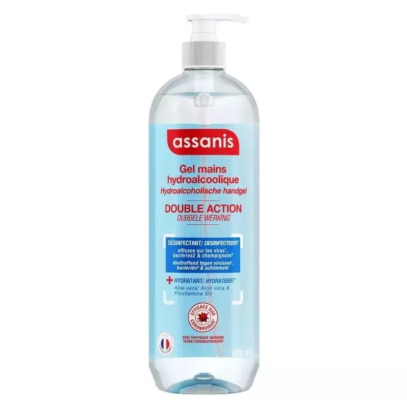 Gel hydroalcoolique mains sans rinçage Assanis - 980ml