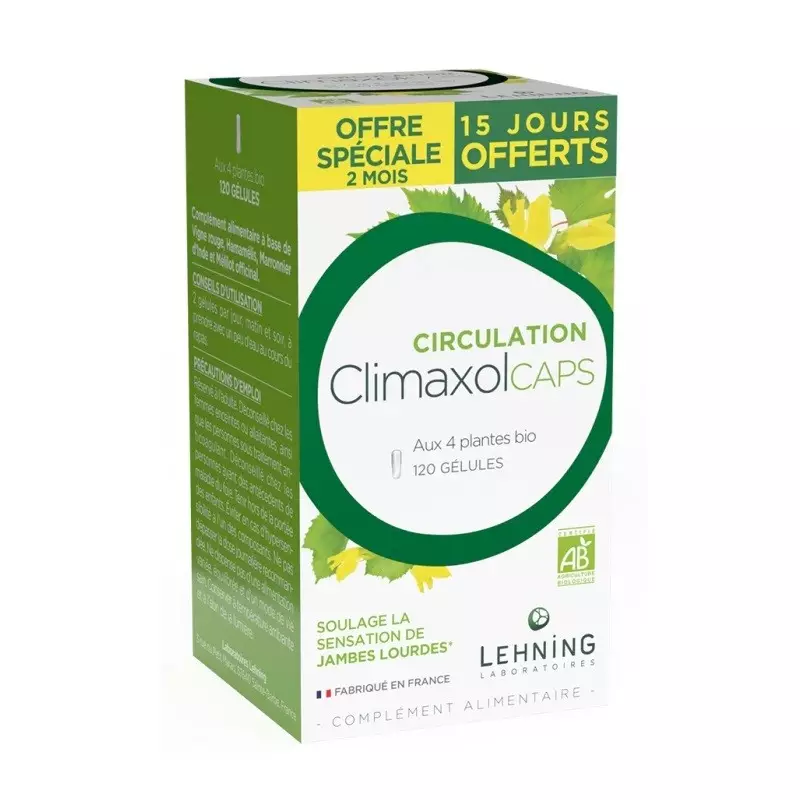 ClimaxolCAPS Bio Lehning - Jambes lourdes - 120 gélules