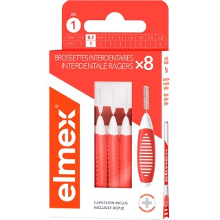 Brossettes interdentaires 0.7mm Elmex - Plaque dentaire - 8 unités