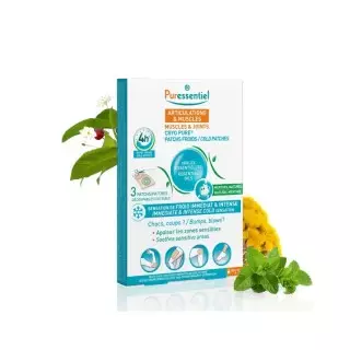 Patchs froids Cryo Pure de Puressentiel Articulations et Muscles - 3 patchs