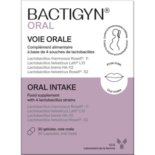 Bactigyn Oral Laboratoires CCD - 4 souches de lactobacilles - 30 gélules