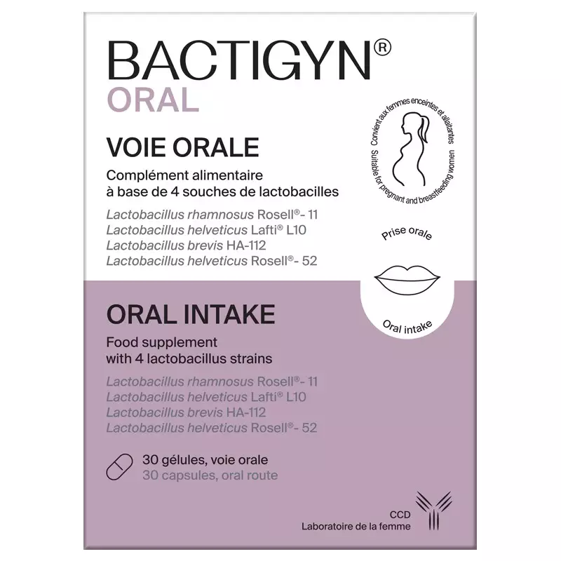 Bactigyn Oral Laboratoires CCD - 4 souches de lactobacilles - 30 gélules