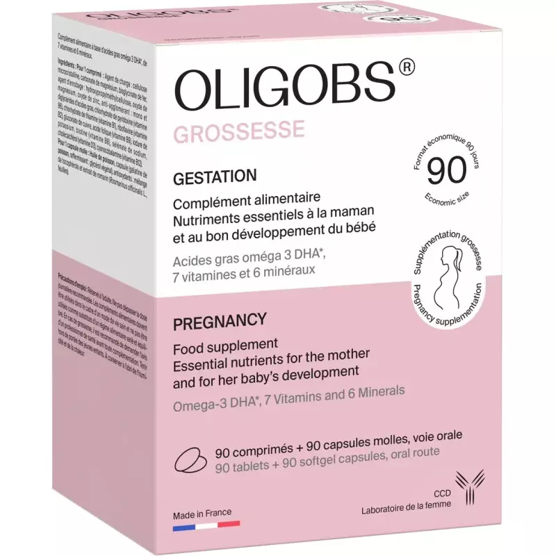 Oligobs grossesse CCD - Désir de grossesse - 90 comprimés + 90 capsules