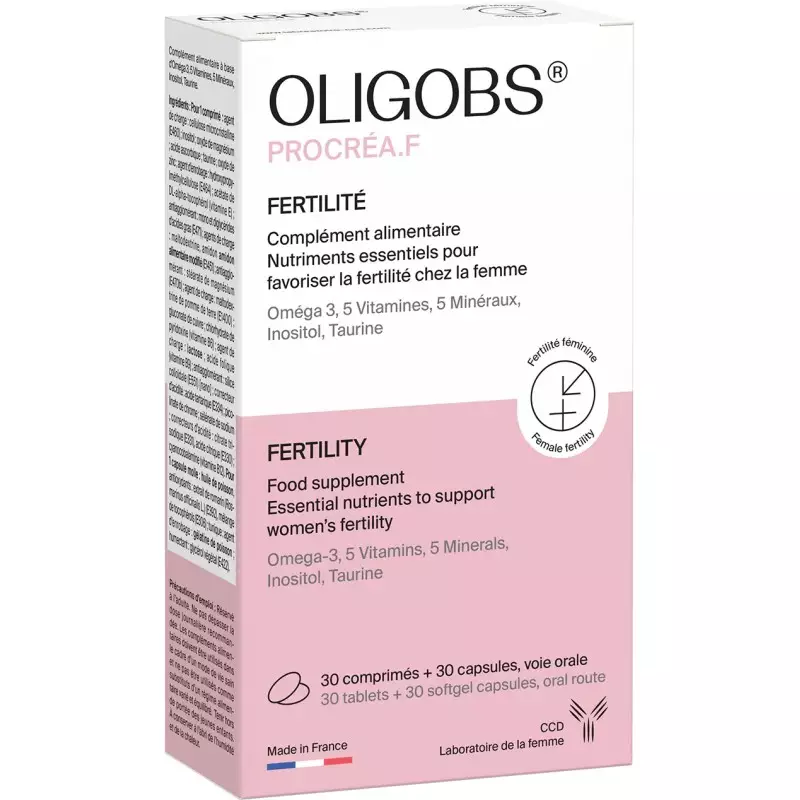 Oligobs Procréa.F Laboratoire CCD - 30 gélules + 30 capsules
