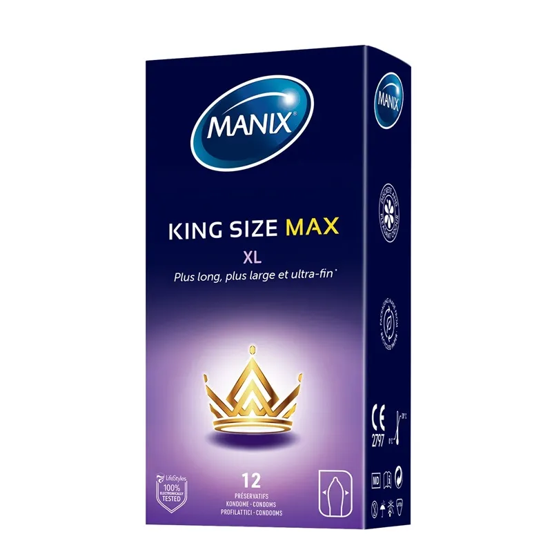 Préservatifs King Size Max XL Manix - 12 préservatifs