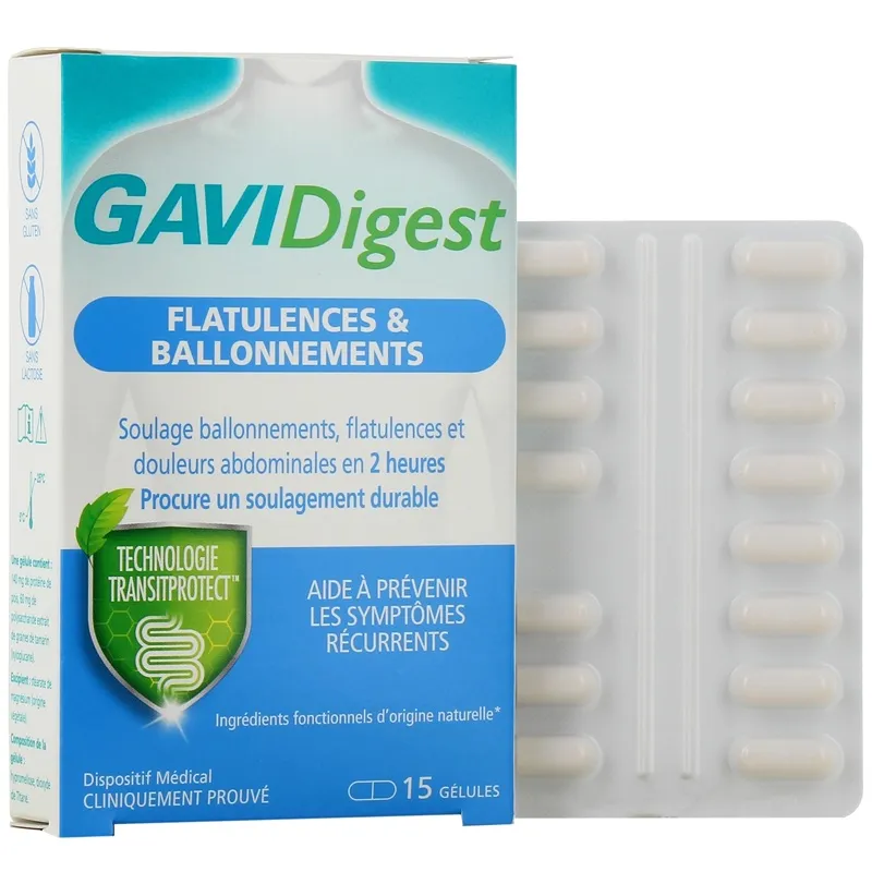 GAVIDigest Flatulences et ballonnements Reckitt & Benckiser - 15 gélules