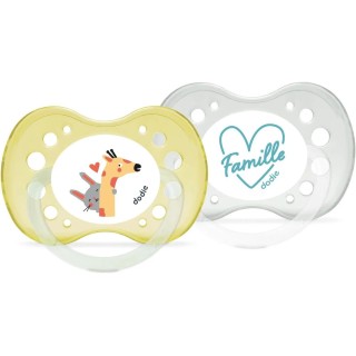 Sucettes anatomiques en silicone 18m+ "Fan de" Dodie - Lot de 2