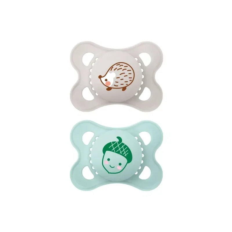 Sucettes anatomiques en silicone 2-6 mois MAM Original - Coloris aléatoire - X2