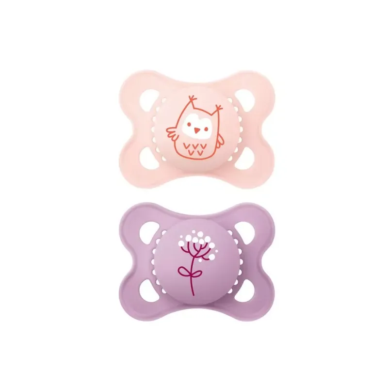 Sucettes anatomiques en silicone 2-6 mois MAM Original - Coloris aléatoire - X2