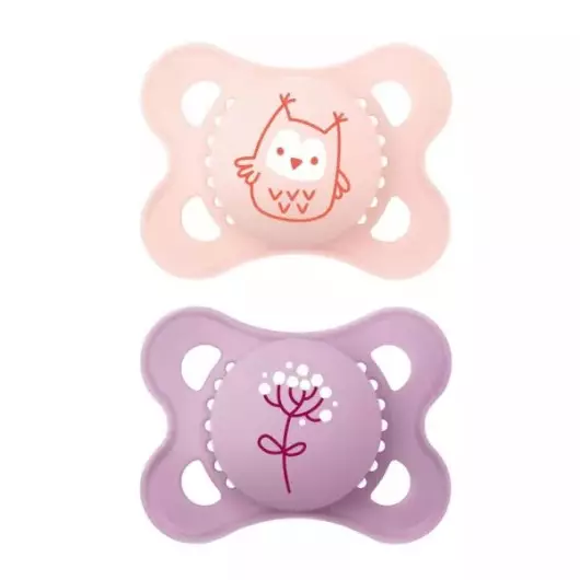 Sucettes anatomiques en silicone 2-6 mois MAM Original - Coloris aléatoire - X2