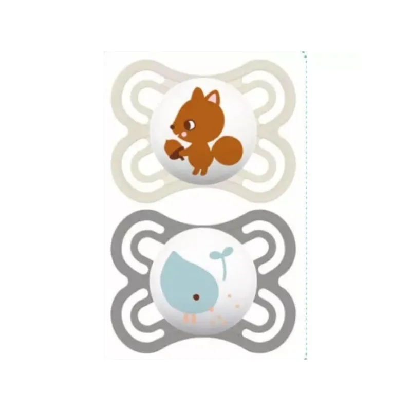 Sucettes en silicone 0-6 mois MAM Perfect - Lot de 2 - Coloris aléatoire