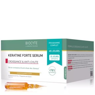 Biocyte Kératine forte sérums - Lot de 3 x 5 ampoules de 9 ml c'est sur Purepara.com