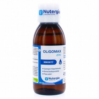 Nutergia Oligomax Zinc - Bon fonctionnement enzymatique - 150 ml