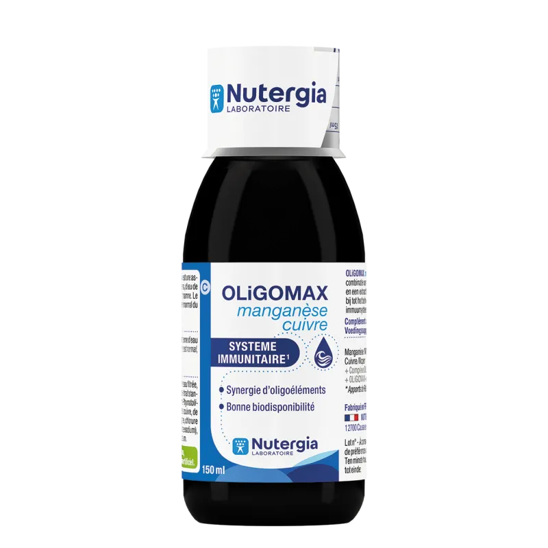 Nutergia Oligomax Manganèse Cuivre - Système immunitaire - 150 ml