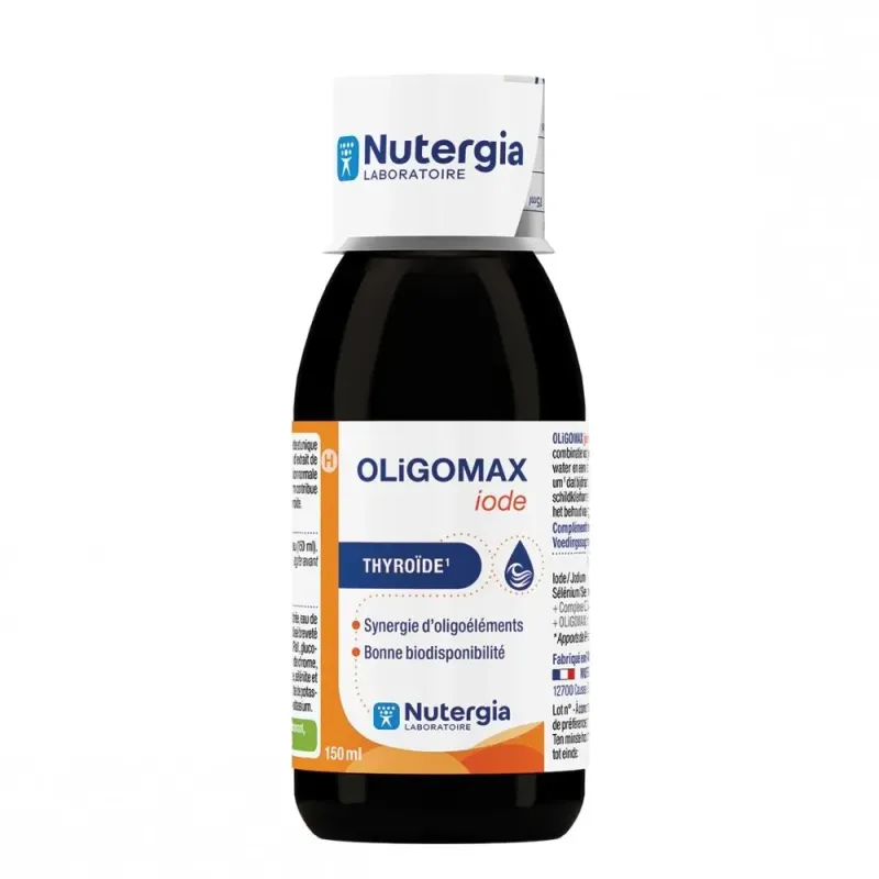 Nutergia Oligomax Iode - Fonctionnement normal de la thyroïde - 150 ml